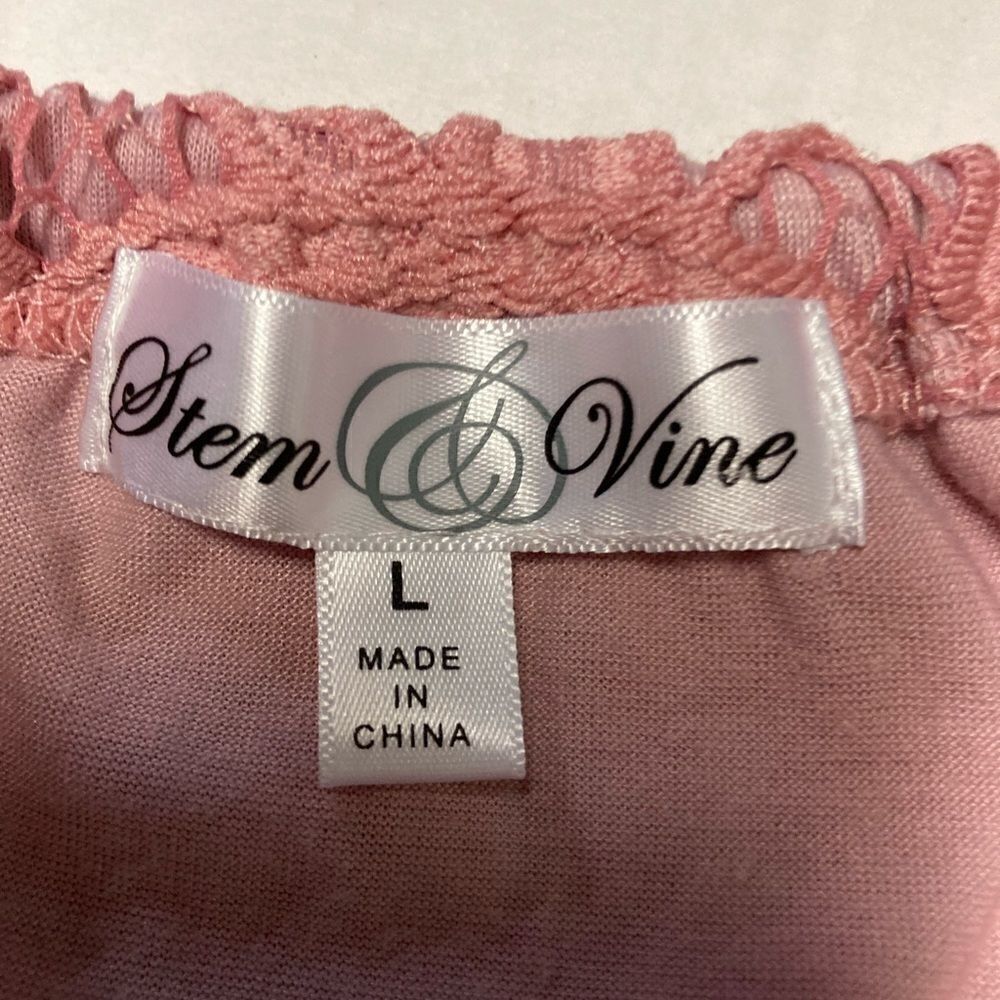 STEM & VINE women’s top size large, lace,peach - Picture 12 of 15